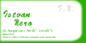 istvan mero business card